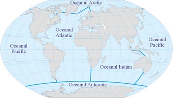 Harta cu oceanele terei